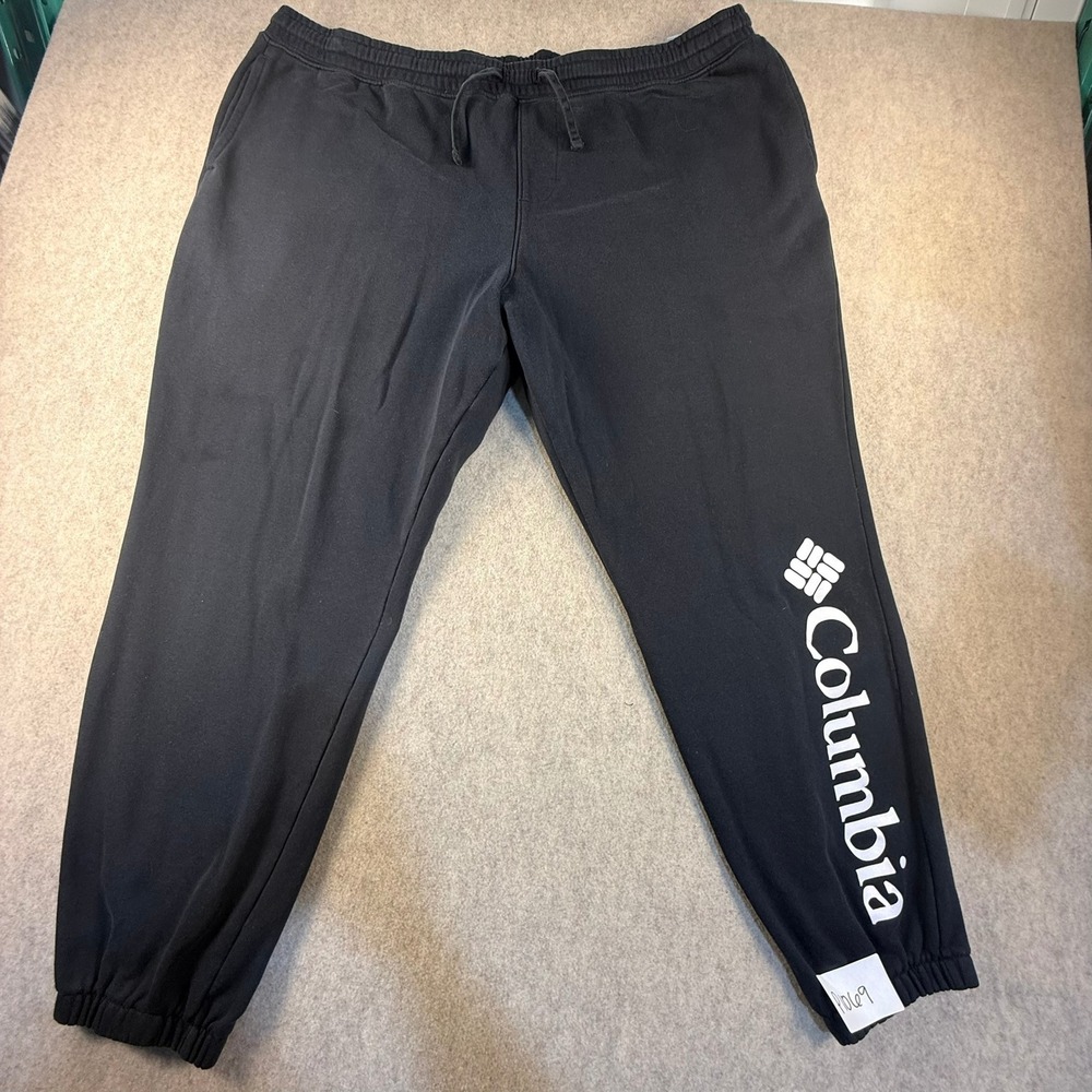 Columbia Mens 3X Black Fleece Logo Jogger Sweatpants